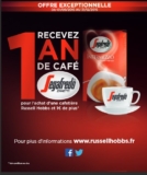 Bon plan cafetiere Russel Hobbs .. avec 12 paquets de café offerts