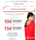 Code de réduction Camaieu jusqu&rsquo;au 1er mars