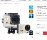 33€ une camera sportive 4K wifi avec capteur sony ( Tekcam F60R)