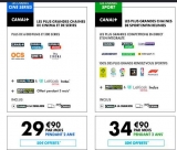 Bon plan Canal Plus .. 29.9€ avec les chaines cinema , 34.9€ avec les chaines sports