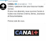 Canalplus Gratuit sur les BOX jusqu&rsquo;au 15 avril