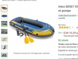 Pas cher: 16€ le canot gonflable intex challenger 2 pour deux personnes