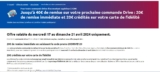 Carrefour Drive : 20€ de réduction + 20€ de crédit sur la carte pour une commande de 120€