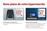 Hyper Carrefour : 100% sur la carte sur des vétements , 50% sur du multimédia