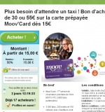 Bon plan taxis : 15 à 30 euros de remise sur une course en achetant la carte prépayée Moov Card ..