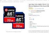 2 cartes sd 32go classe 10 à 19.9 euros ,  18.9 la carte 64go