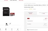 Bon plan carte micro sd 16go classe 10 à moins de 5 euros .. à nouveau en stock