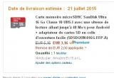 Mega affaire: micro sd 16go classe 10 sandisk à 3.16 euros port inclus (premium)