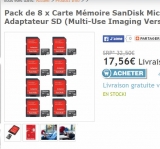 8 cartes micro sd 4go à 17.56 euros port inclus (2.2 euros par carte )