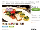 Bon plan restau et casino : repas + jetons de casino à moitié prix dans les casinos joa : 39.9 euros pour deux