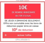 Bon plan magasins Casino : 10€ de réduction pour 50 d&rsquo;achats