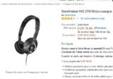 Bon plan casque Seinnheiser 219 à moins de 20 euros