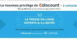 Cdiscount CDAV :  la presse offerte avec le LeKiosk