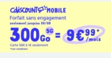 French Days Cdiscount Mobile : Forfait 300Go à 9.99€ par mois