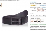 Ceinture cuir hommes Gstar à 15€