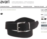 16 euros la ceinture Lee port inclu