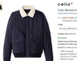 Pas cher à 16€ le blouson hommes CELIO JUCHIC (65 sur zalando)