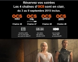 Abonnés Orange : Chaines TV OCS gratuites jusqu’au  9 septembre