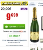 Champagne à moins de 10€ et livraison gratuite à partir de 20 euros