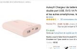 Bon plan chargeur autonome 10000mah aukey à 12.99 euros