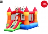 Moins de 200€ le chateau Gonflable altesse Happy Hop avec toboggan