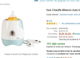 Bon plan puericulture : chauffe biberon nuk 12V et 220V à 25.5 euros