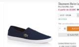 Super affaire : Chaussures Lacoste Marice pour hommes à 25.89€ port inclus