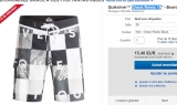 Super Affaire:  Boardshorts QUIKSILVER pour hommes à 15.5€ port inclus