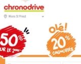 Chronodrive : code de réduction : 14€ de remise pour 50 d&rsquo;achats  (nouveaux clients)