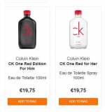 Bon plan parfums : Calvin Klein CK ONE RED 100ml  à moins de 20€