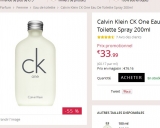Parfum pas cher : Calvin Klein  Ck one 200ml à 34 euros port inclus