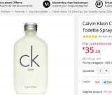 Super prix eau de toilette CK ONE 200ml à moins de 29 euros