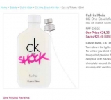 PARFUMS PAS CHERS : CK ONE SHOCK 100ml à 21€ pour hommes et femmes