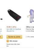 Bonne affaire clé usb 3 64go sandisk à moins de 18 euros (voire moins de 17)