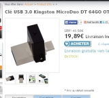 Bon prix clés usb 3 64go à moins de 20 euros