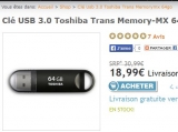Clé usb3 64go pas chère à 19 euros port inclus
