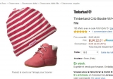 Bon plan cadeau naissance : coffret chausson + bonnet timberland à 22 euros