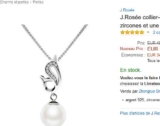 Collier en argent avec perle à 10 euros