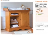 Commode table à langer à moins de 110 euros port inclu