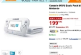 offre jeux videos :  console Wii U 8go à 199 euros (contre autour de 250 )