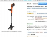 Jardinage  : Coupe bordure sans fil black et decker STC1820PC-QW à 64€