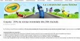 Bon plan loisirs créatif : 25 pourcent sur des articles Crayola dont certains déjà en promo