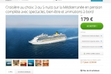 Bon plan croisiere Costa à partir de 179 euros les 5 nuits