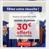 Bon d’achat BUT de 30€ offerts pour les diplomés ( Bac et superieur )
