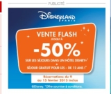 Séjours à disneyland Paris en vente flash jusqu&rsquo;au 15 fevrier (pour séjours jusqu&rsquo;au 22 mars) .. des super prix (210 euros pour 2j/1nuit)