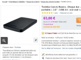 Bon prix Disque dur 1to externe à 53 euros