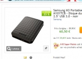 Bonne affaire disque dur externe 1to qui revient à 46.4 euros les 6 et 7 decembre