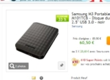 Bonne affaire disque dur externe 1to qui revient à 46.4 euros les 6 et 7 decembre