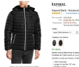 Mode Hommes : Doudoune hommes kaporal benti à moins de 25 euros