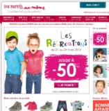 Bon plan mode enfants : 50 pourcent de réduction chez du pareil au meme .. des articles pas chers